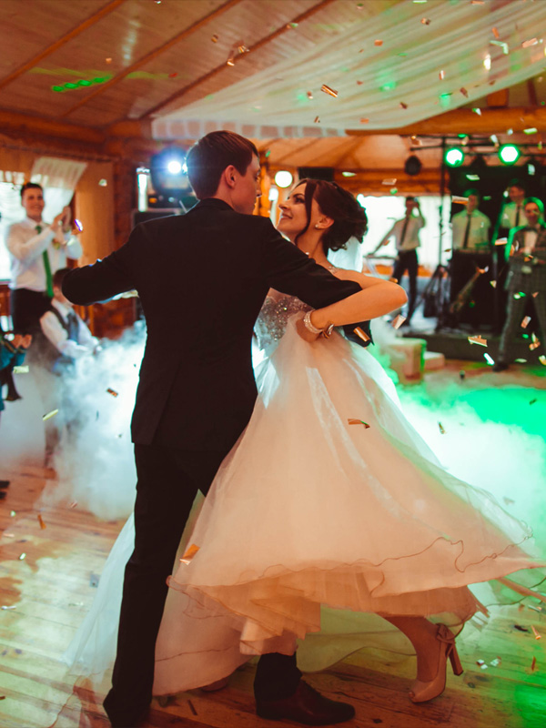 Bride and Groom Dancing